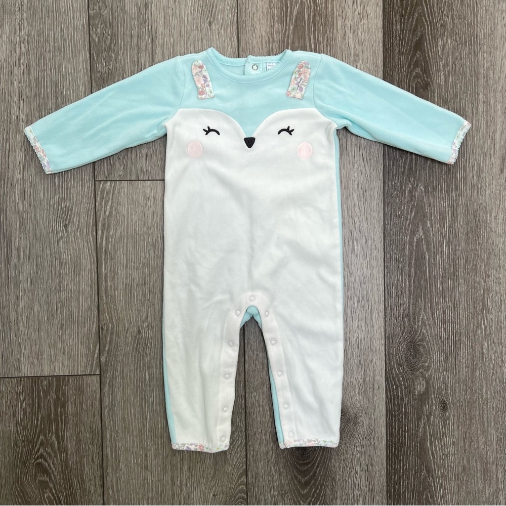 CARTERS FLEECE LONG SLEEVE ROMPER ONE PIECE 12MO